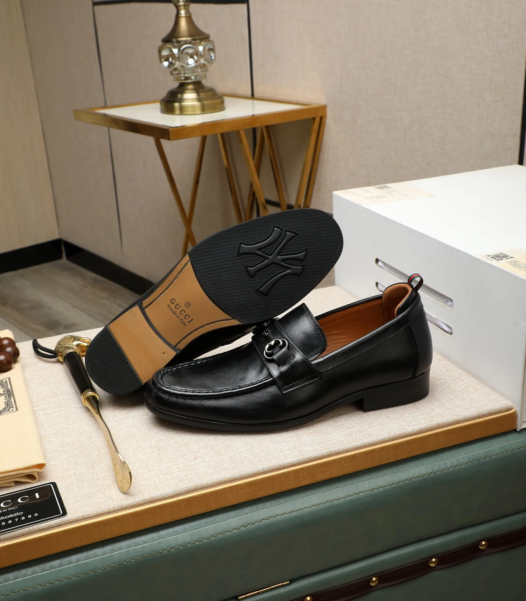 Men's shoes 💰500 📛📛Original (water-dyed cow lining) GUCCI official website formal shoes 🌀 Italian 🇮🇹 imported cowhide ➕ top imported water-dyed cowhide lining 💋 fine handmade original bottom, the real thing looks better when photographed in person Standard size 38-44